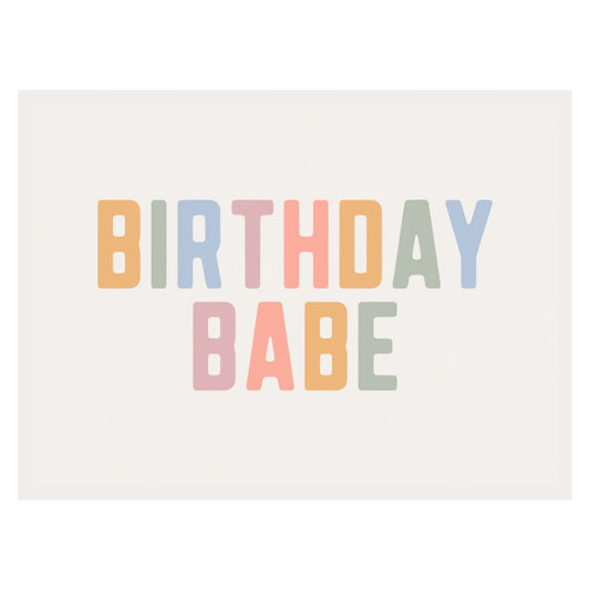 Birthday Babe Banner Pastel