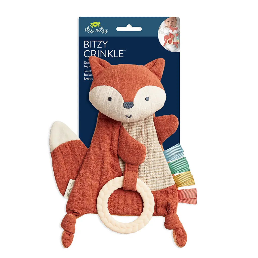 Sensory Crinkle Toy and Teether | Fox