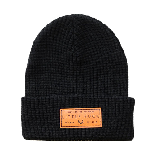 Black Waffle Cabin Beanie