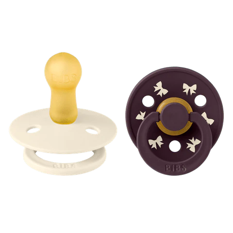 BIBS Pacifier Original | Bows Ivory/Plum
