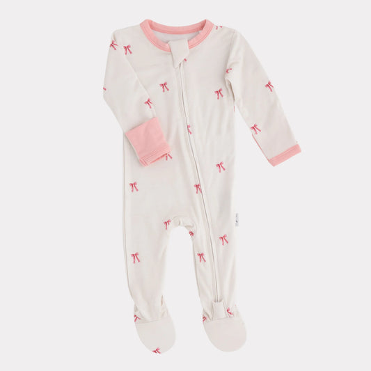 Bamboo Footed Sleeper | Bows