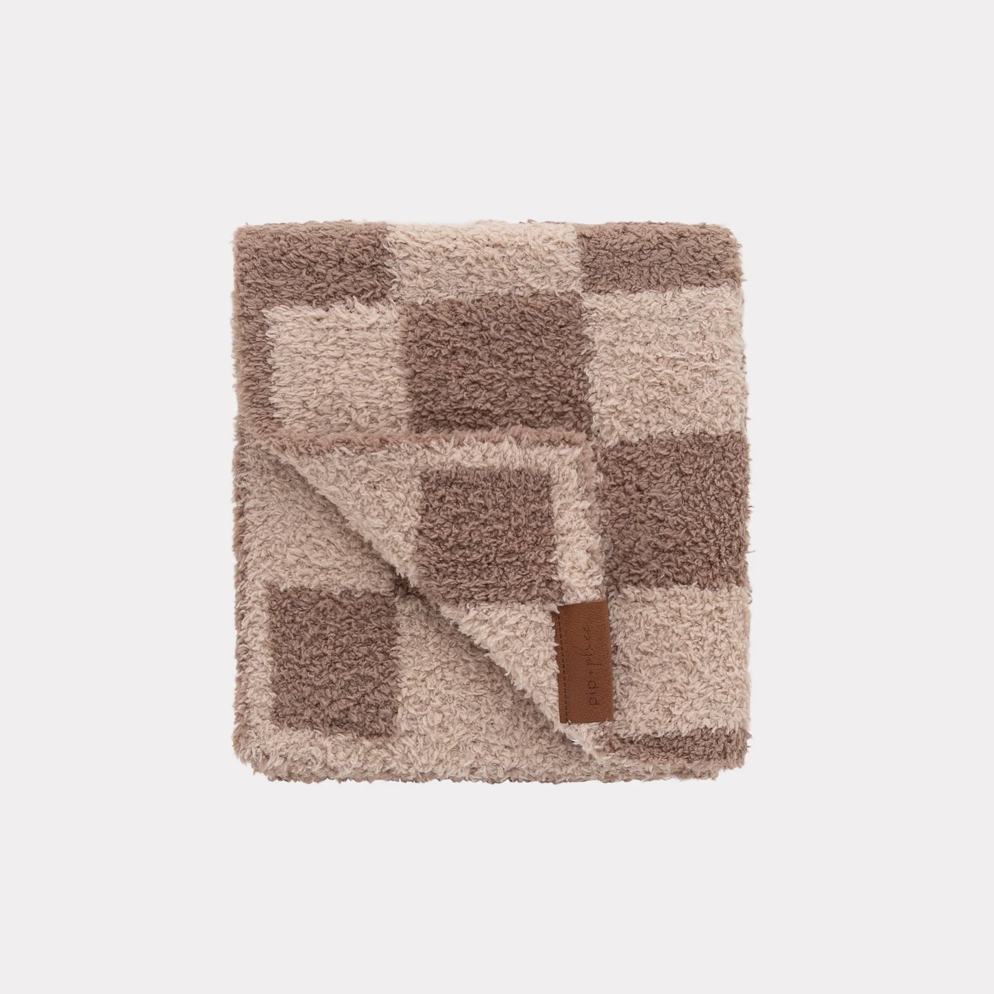 Plush Loveys | 15" x 20" -  Brown Check