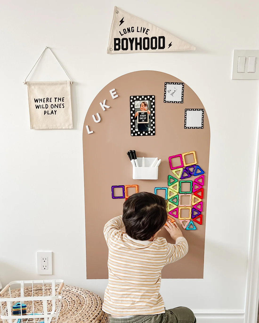 ** New backing || Magic Playwall - Original Arch Magnetic Wall Decal | Caramel
