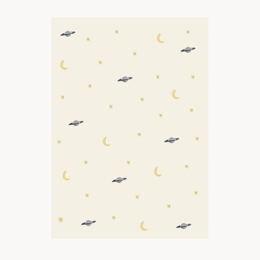 Card - moon, stars & planets