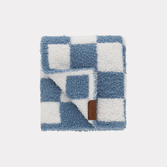 Plush Blanket 30" x 40" | Denim Check