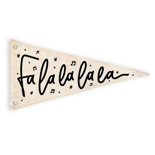 Fa La La La La Christmas Canvas Pennant Flag