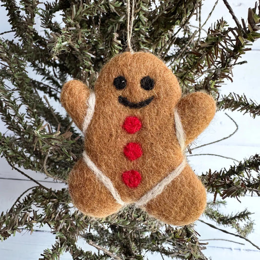 Felt Gingerbread Man Christmas Tree Ornament