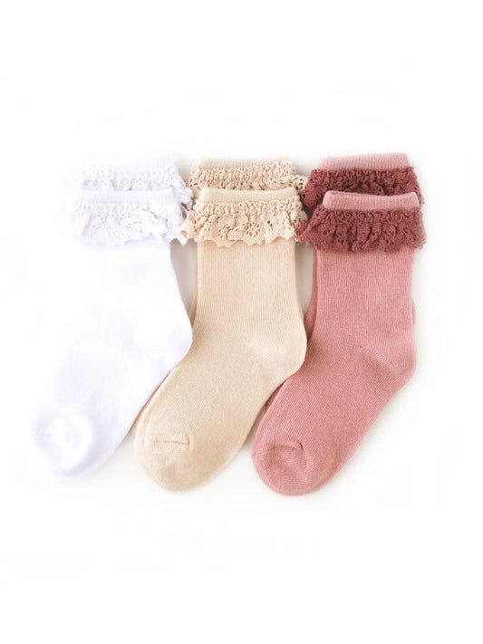 Girlhood Lace Midi Sock 3-pack