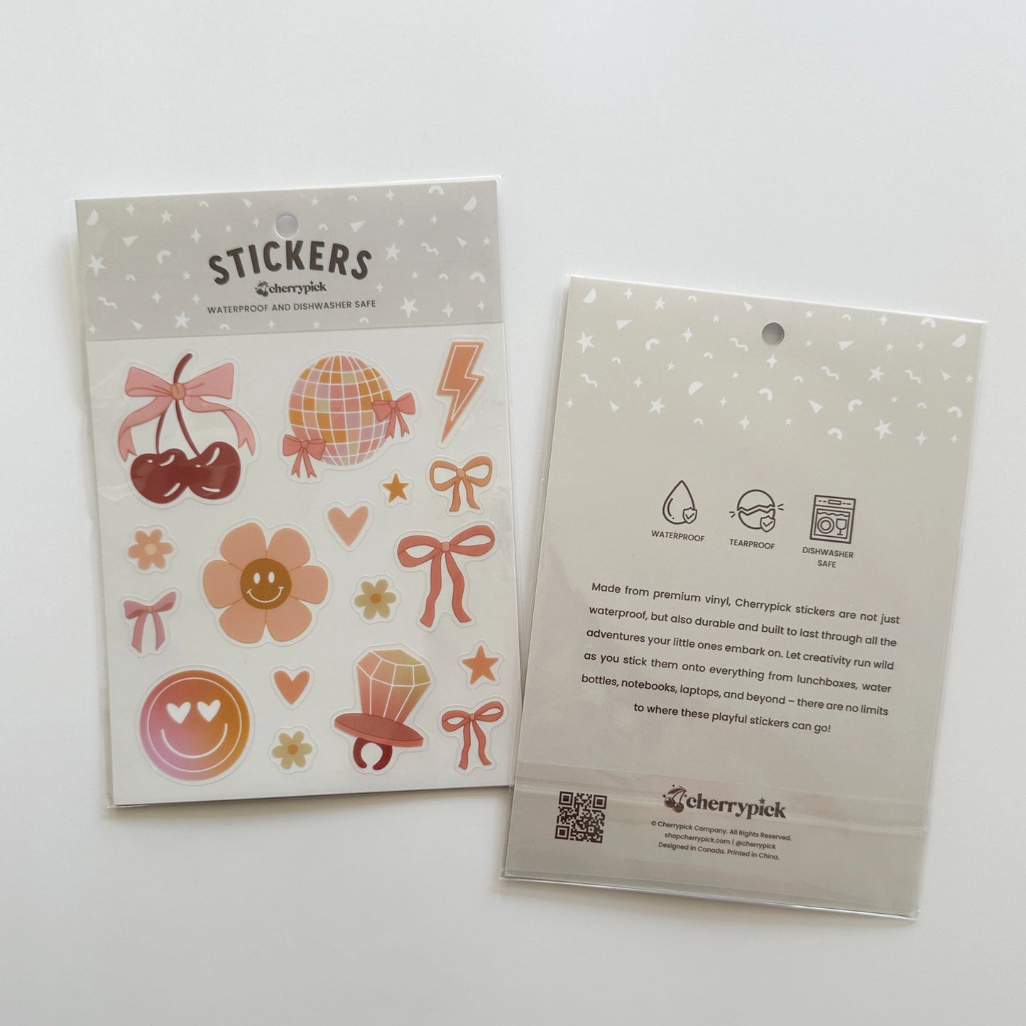 Girly Pop Waterproof Sticker Sheet