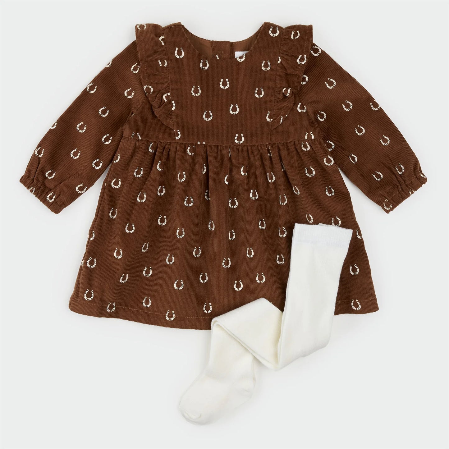 Mini Horseshoe Corduroy Dress Set