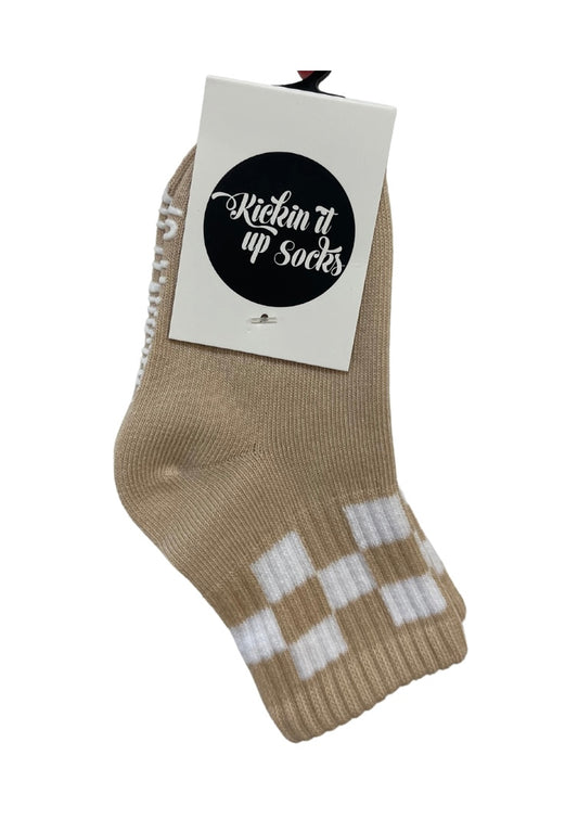 Nude Checkered Socks