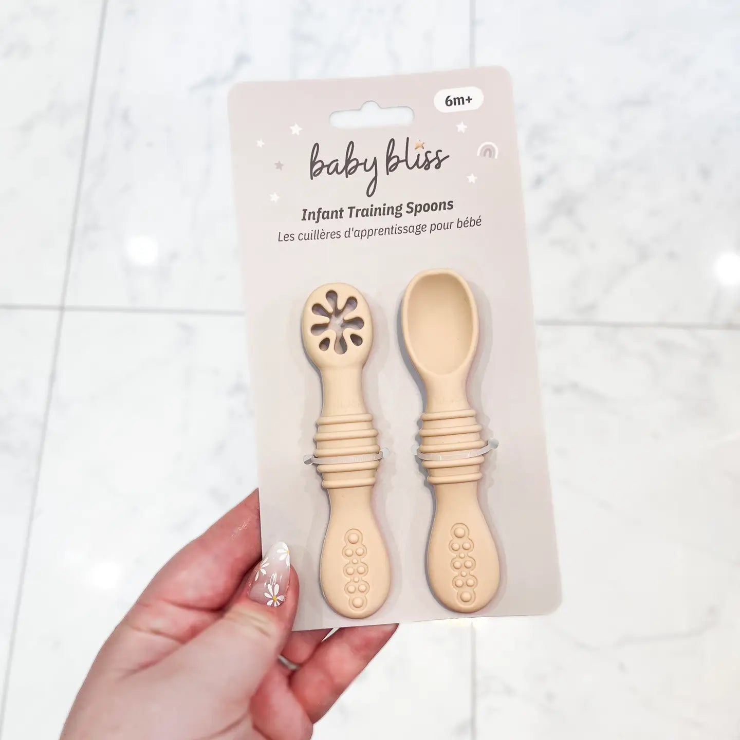 Infant Training Spoons For Self Feeding | Almond