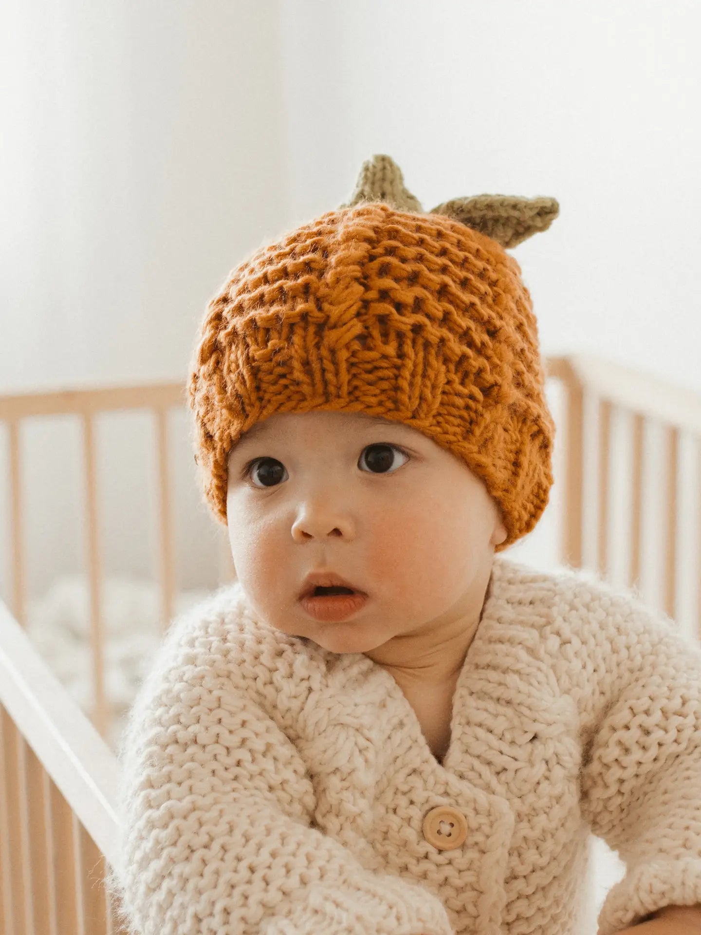 Pumpkin Knit Beanie Hat Baby