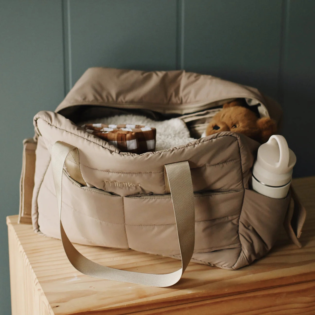 Puffy Diaper Bag - Latte