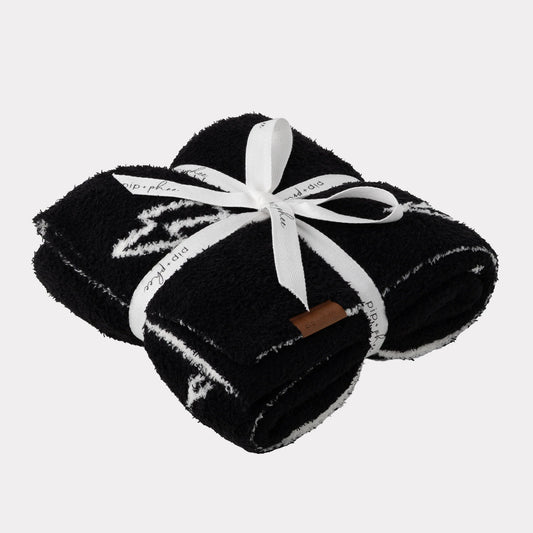Plush Blanket 30" x 40" | Black Lightning
