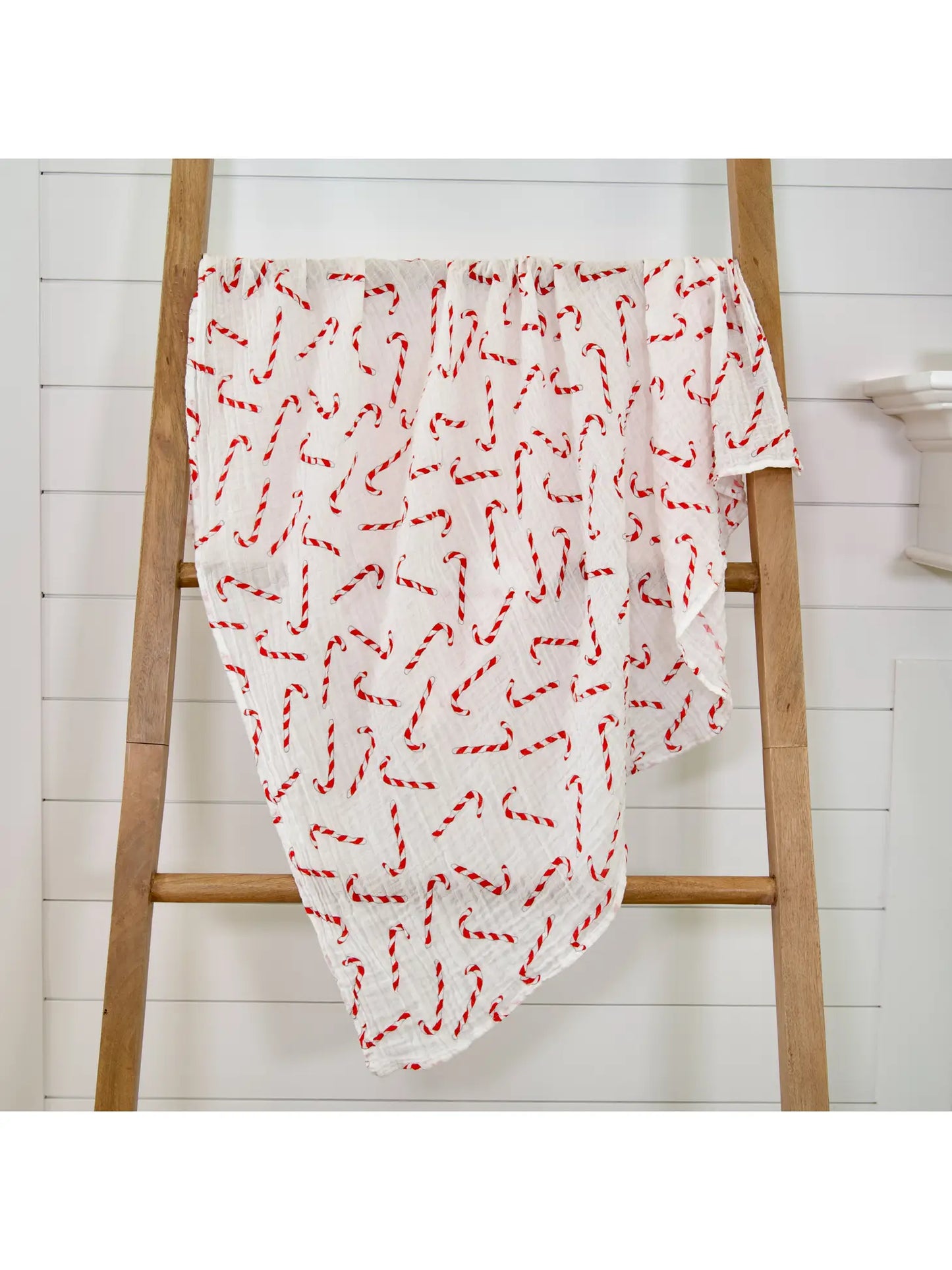 Candy Cane Muslin Swaddle