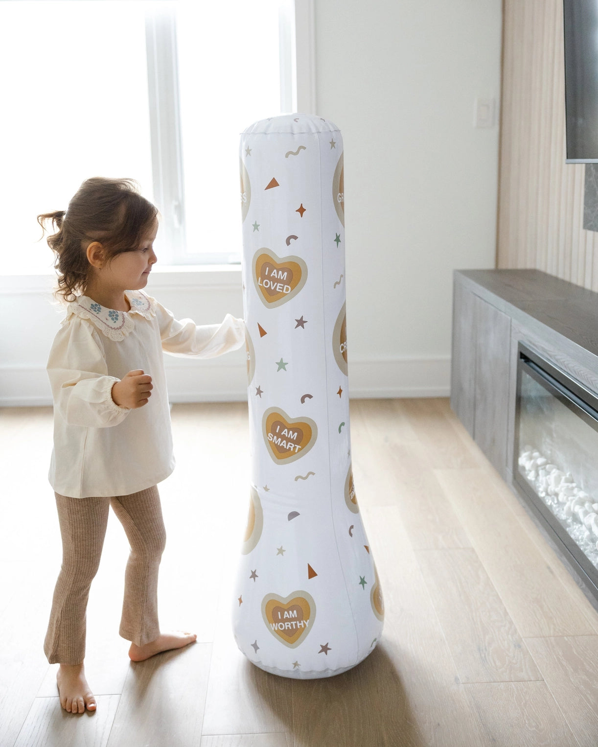 Neutral | Inflatable Punching Bag for Kids with Positive Affirmations