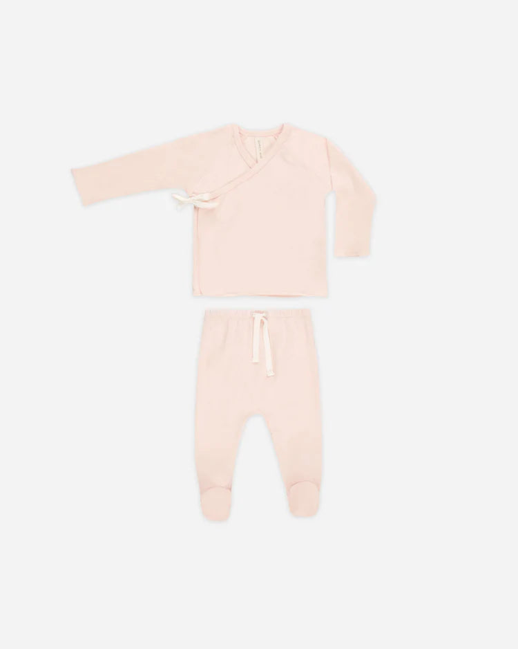 Wrap Top + Footed Pant Set || Petal