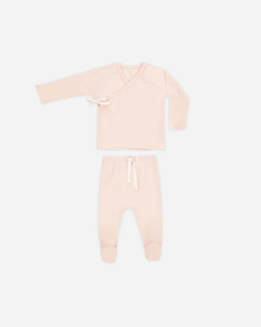 Wrap Top + Footed Pant Set || Petal