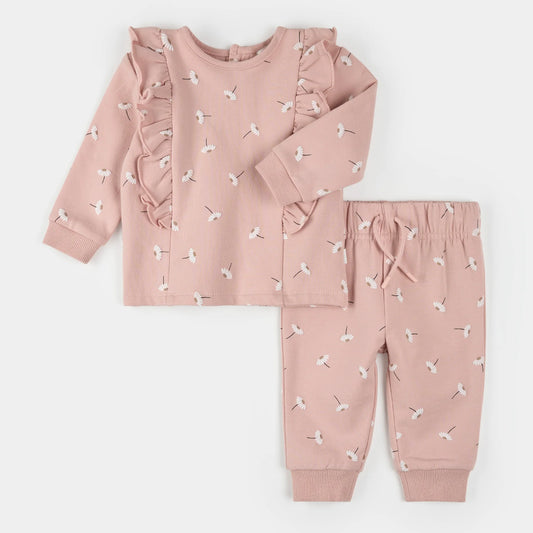 Daisy Print on Rose Outfit Set