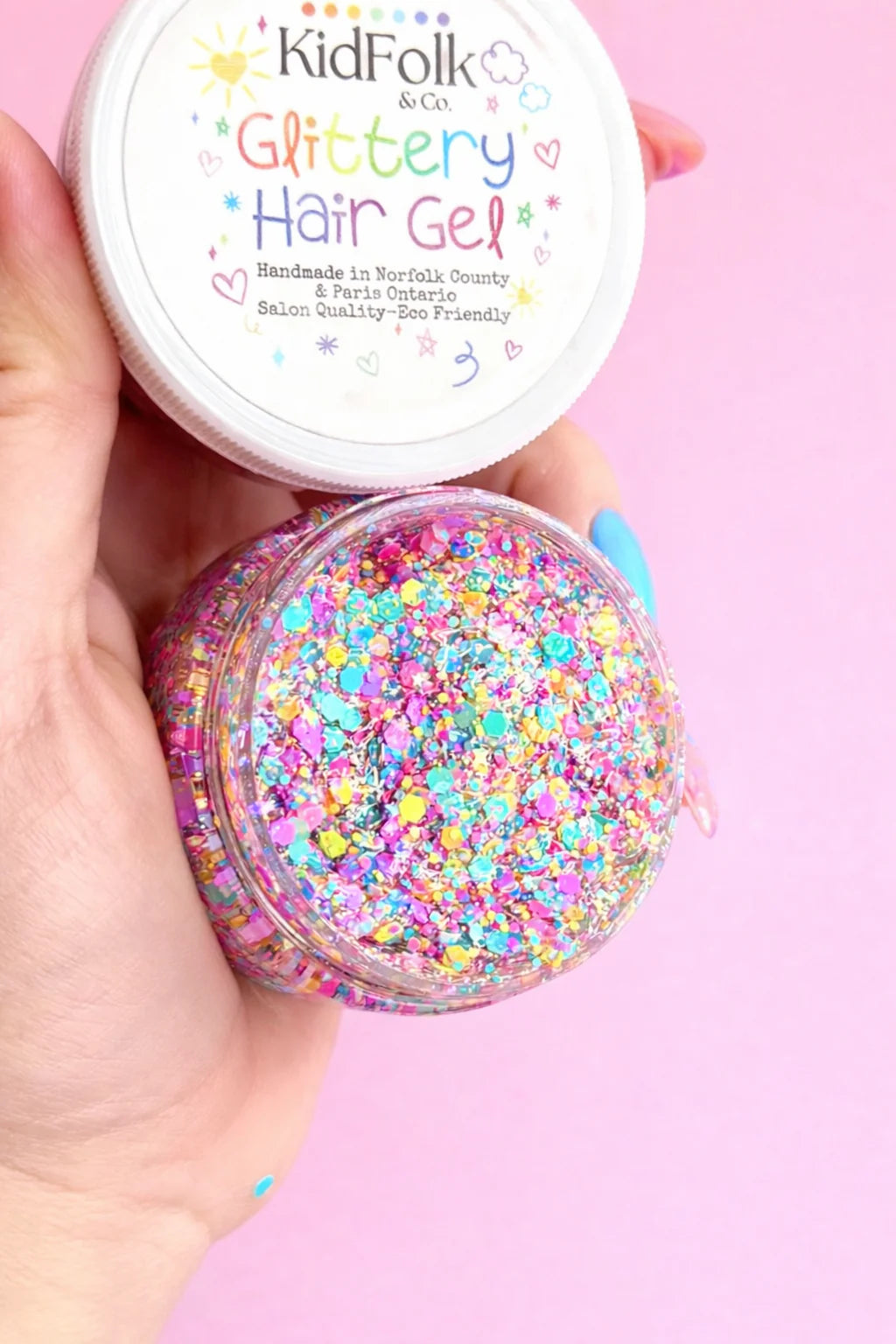 Rainbow Hour Glittery Hair Gel