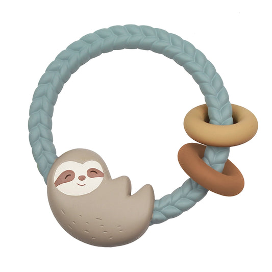 Ritzy Rattle Silicone Teether | Sloth