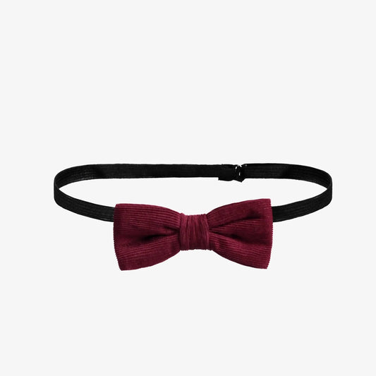 Red Corduroy Adjustable Bow Tie