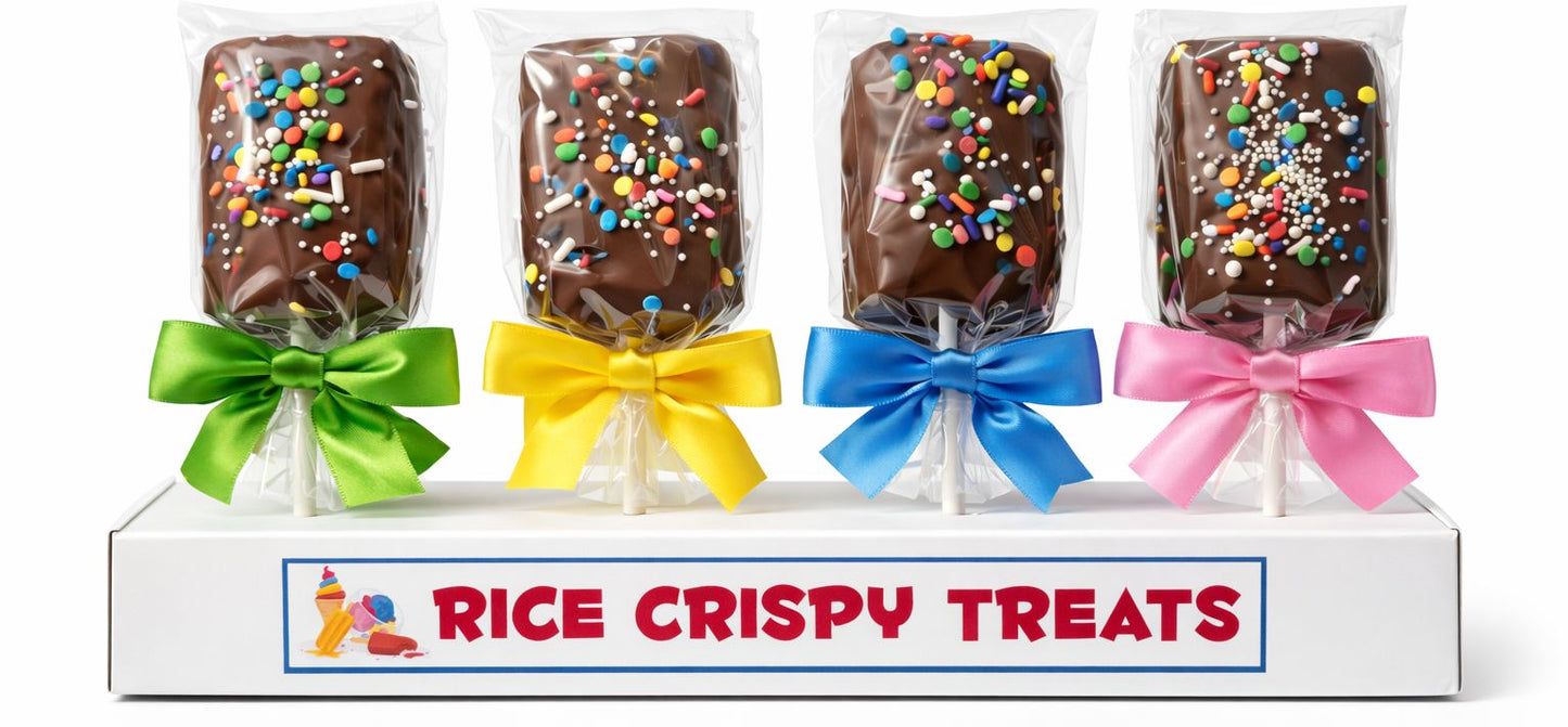 Chocolate Covered Rice Crispy Pop