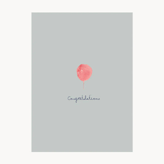 Card - Congratulations rose balloon
