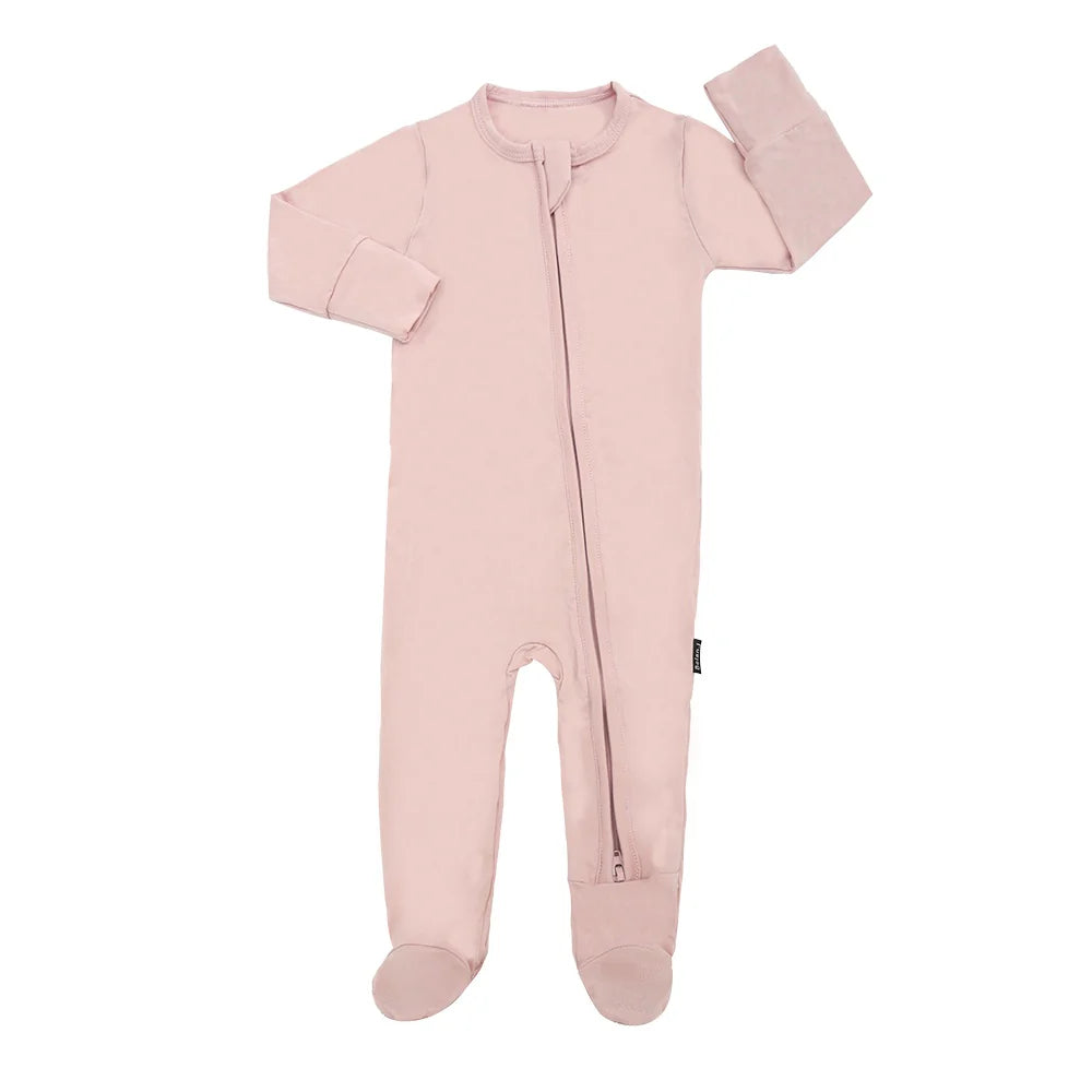 Footed Zipper Sleeper | Rose Quartz