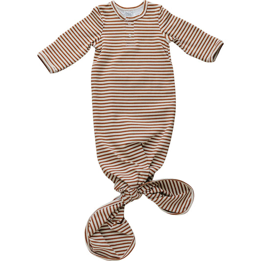 Knot Gown | Rust Stripe
