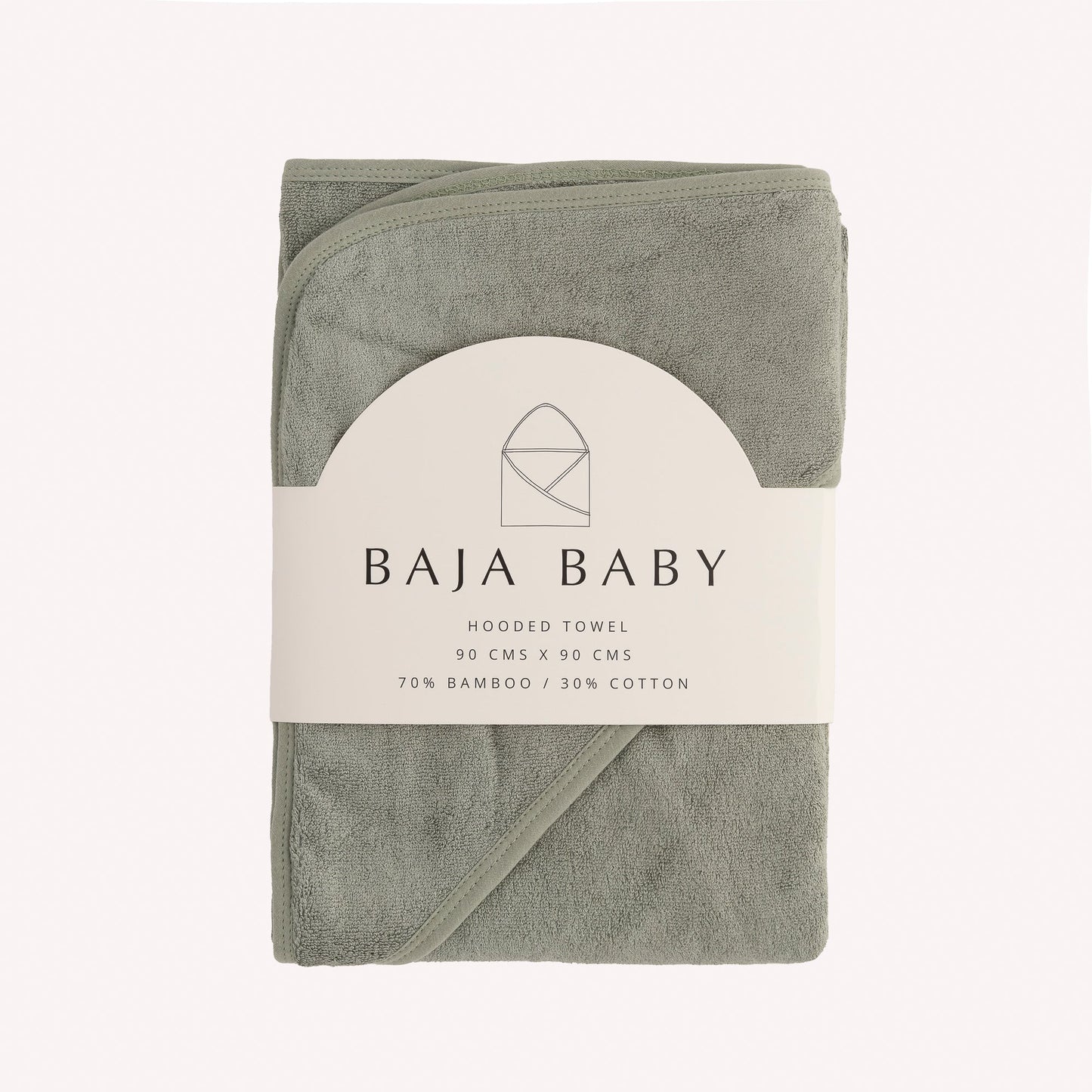 Bamboo/Cotton Hooded Towel | Sage