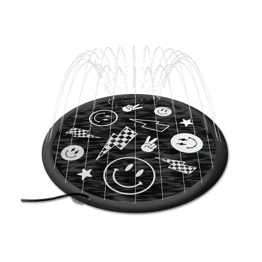 Sprinkler Splash Pad for Kids | Monochrome Smiley