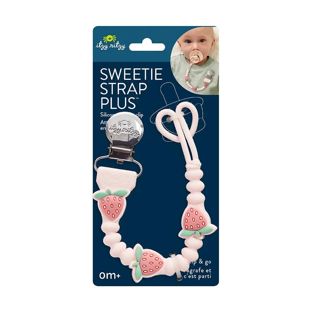 Pacifier Clip/Sweetie Strap Plus - Strawberry