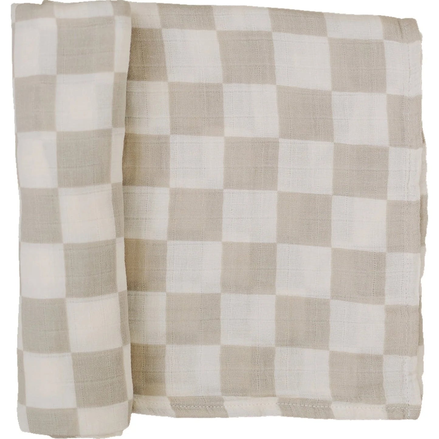 Muslin Swaddle | Checkered Taupe