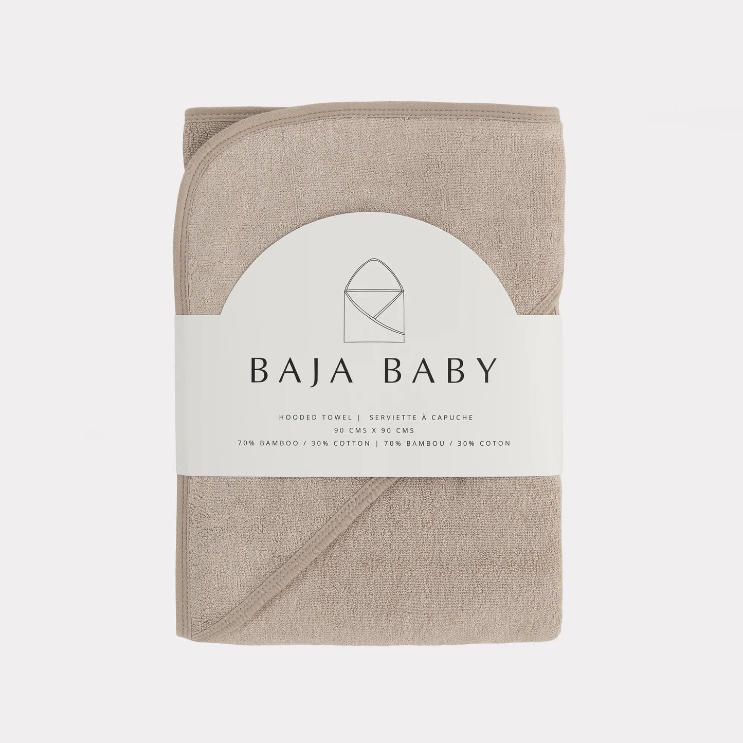 Bamboo/Cotton Hooded Towel | Taupe