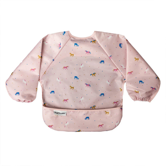 Mess-proof Full Sleeve Bib | Unicorn Confetti