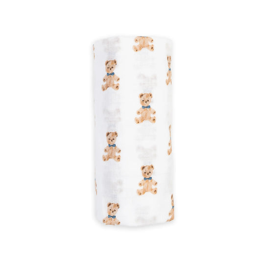 Swaddle Blanket Muslin Cotton | Vintage Bear