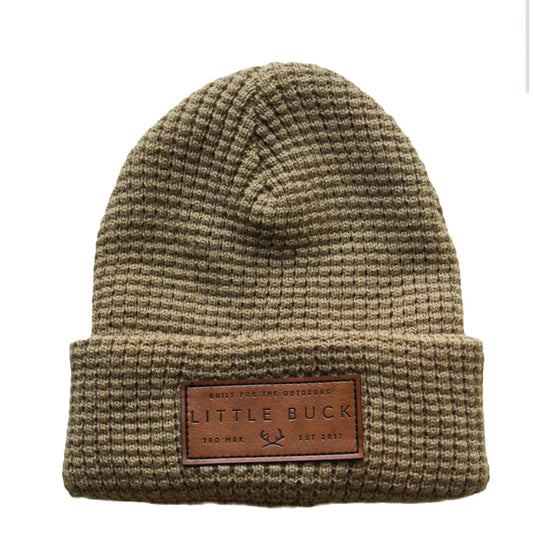 Walnut Brown Waffle Cabin Beanie