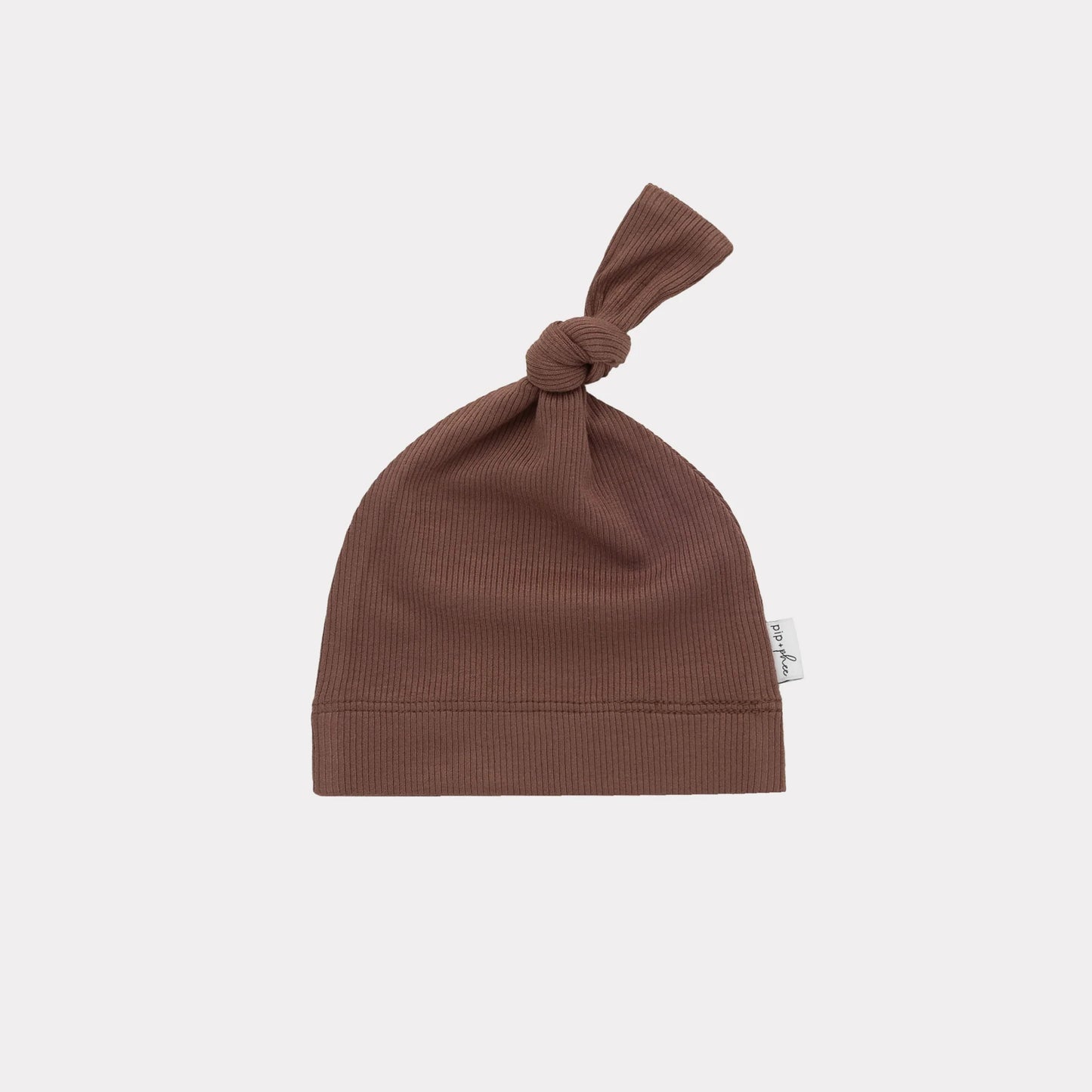 Bamboo Ribbed Knot Hat | Walnut