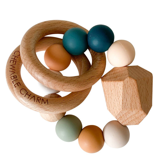 Hayes Silicone + Wood Teether - Summer