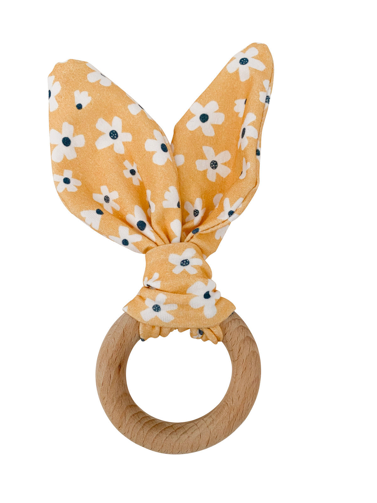 Crinkle Bunny Ears Teether - Golden Daisy