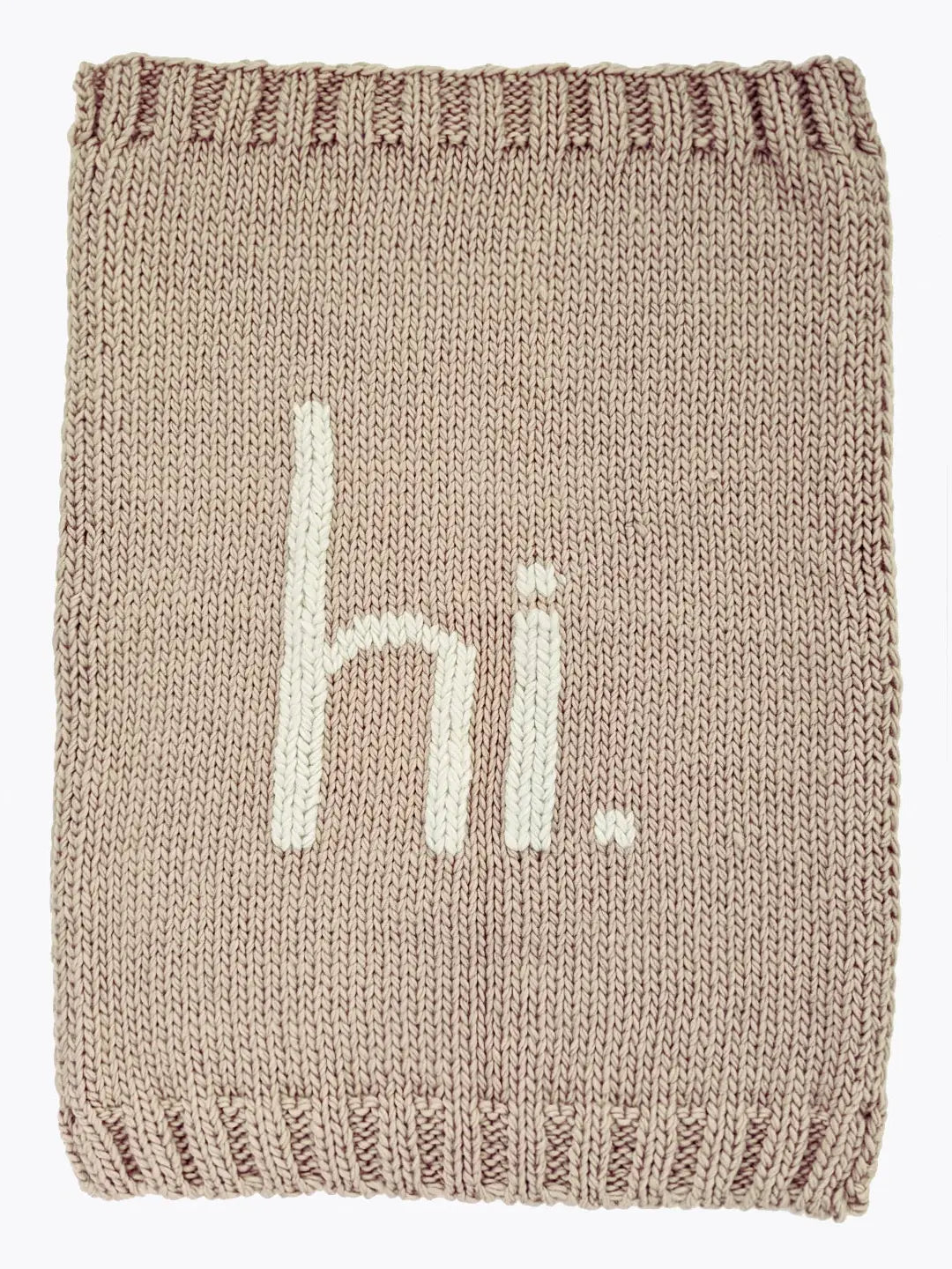 Hand Knit "Hi" Blanket