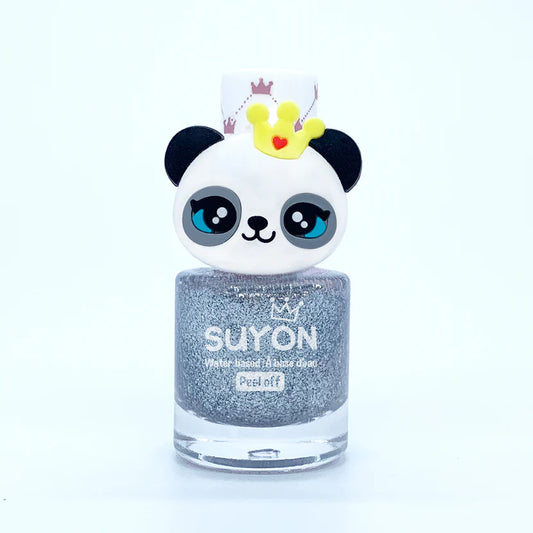 Glitter Silver Panda Nail Polish