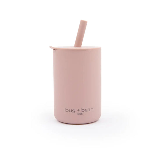 Silicone Cup with Lid + Straw | Lilac