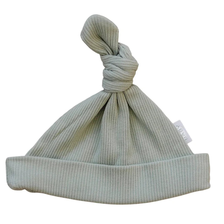 Ribbed Knot Hat | Sage